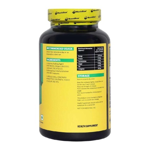 MuscleBlaze L-Arginine, 90 capsules Unflavoured MuscleBlaze L-Arginine, 90 capsules Unflavoured