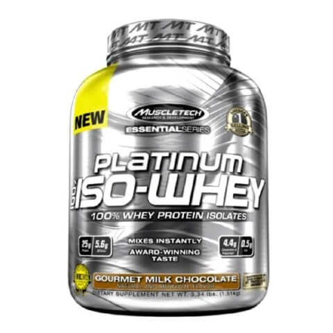MuscleTech Platinum Iso Whey, Gourmet Milk Chocolate 3.34 lb