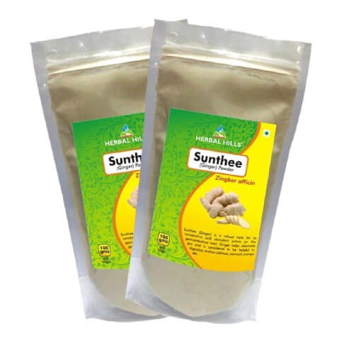 Herbal Hills Sunthee Ginger Powder (Pack of 2), 0.1 kg Herbal Hills Sunthee Ginger Powder (Pack of 2), 0.1 kg