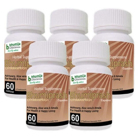 Bhumija Bhumiprash Chyawanprash (Pack of 5), 60 capsules Bhumija Bhumiprash Chyawanprash (Pack of 5), 60 capsules