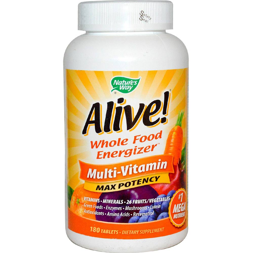 Nature's Way Alive! Max Potency Multi-Vitamin,  180 tablet(s)  Unflavoured 