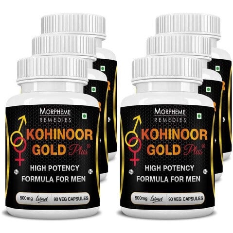 Morpheme Remedies Kohinoor Gold Plus (500mg) Buy 3 Get 3 Free, 90 capsules/pack Morpheme Remedies Kohinoor Gold Plus (500mg) Buy 3 Get 3 Free, 90 capsules/pack