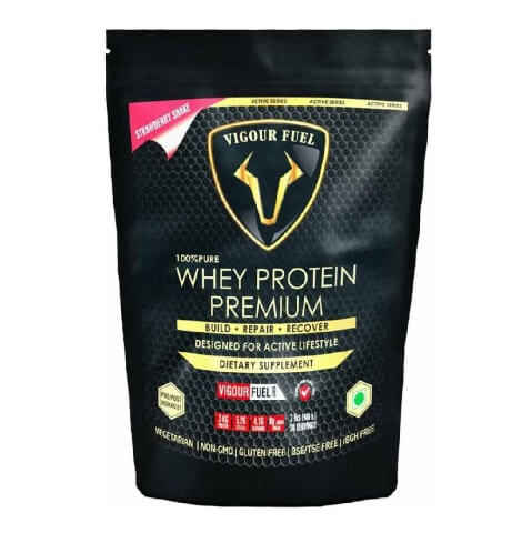 Vigour Fuel 100% Whey Protein Premium,  2 lb  Strawberry Shake 