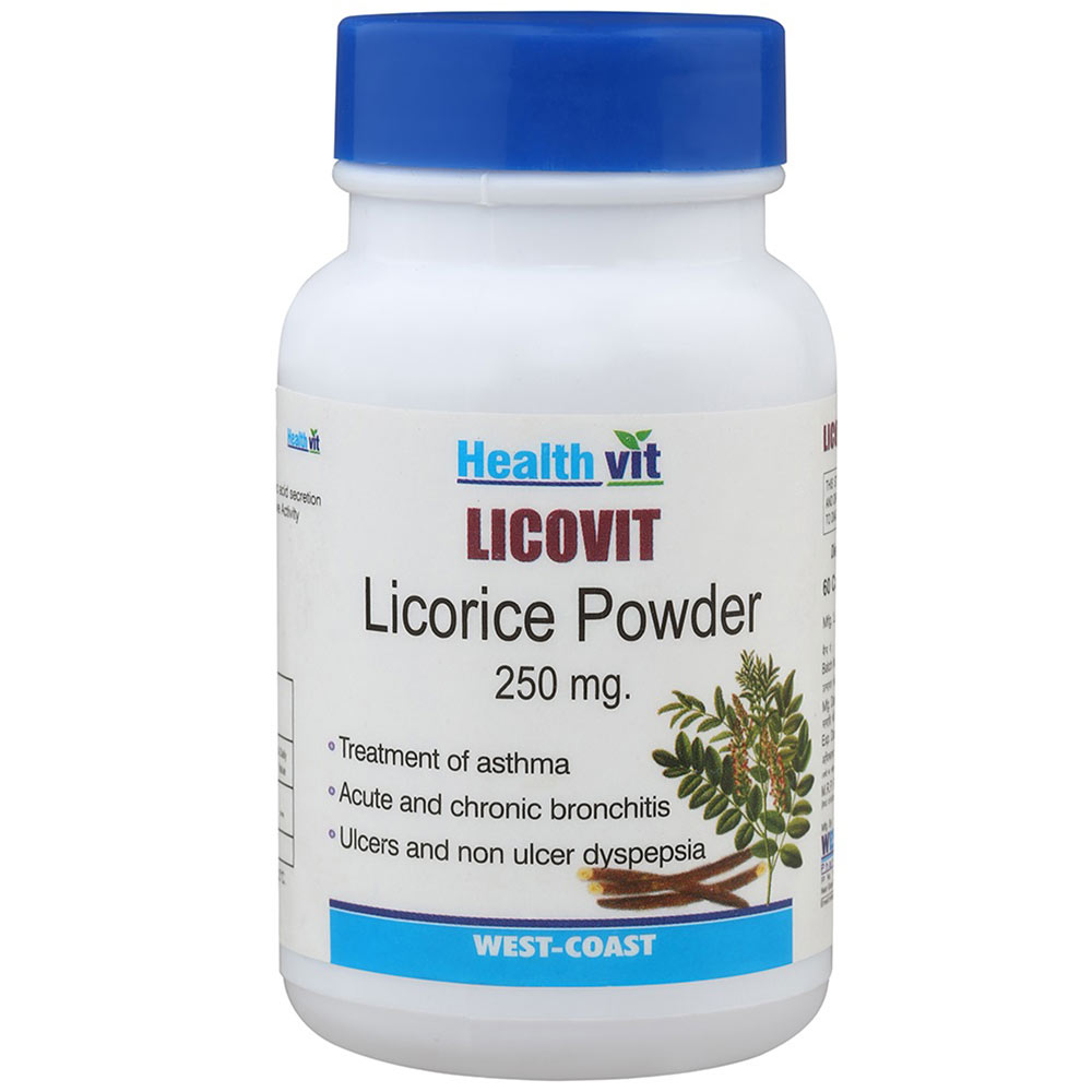 Healthvit Licovit Licorice powder (250mg),  60 capsules 