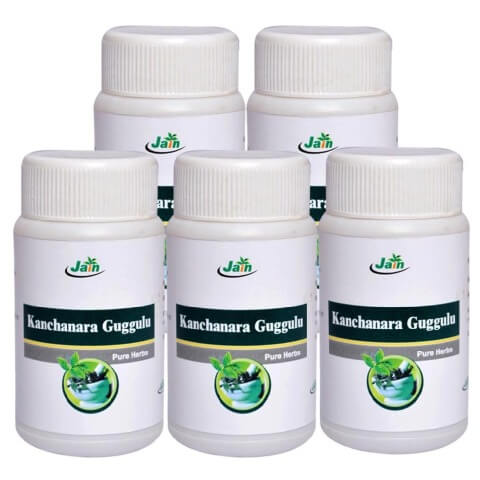 Jain Kanchanara Guggulu (Pack of 5), 80 tablet(s) Jain Kanchanara Guggulu (Pack of 5), 80 tablet(s)