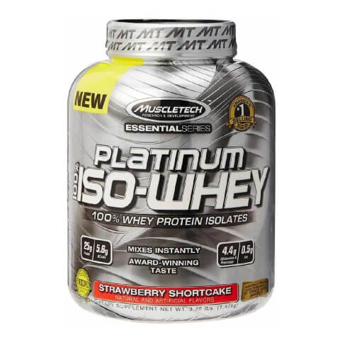 MuscleTech Platinum 100% Iso Whey, 3.34 lb Strawberry Shortcake MuscleTech Platinum 100% Iso Whey, 3.34 lb Strawberry Shortcake