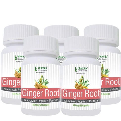 Bhumija Ginger Root (Pack of 5), 60 capsules Bhumija Ginger Root (Pack of 5), 60 capsules