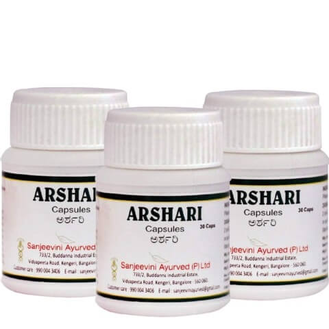 Sanjeevini Ayurved Arshari Capsules (Pack of 3),  30 capsules 