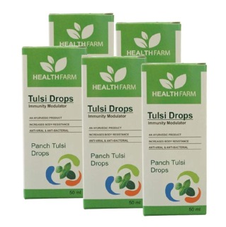 Healthfarm Tulsi Drops (Pack of 5), 50 ml