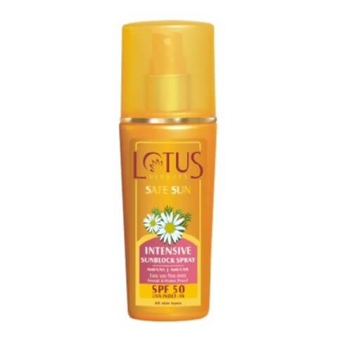 Lotus Herbal Safe Sun Intensive Sunblock Spray SPF-50 UVA INDEX -16