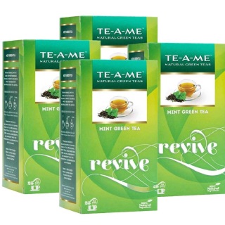 TE-A-ME Green Mint Tea (Pack of 4), 25 Piece(s)/Pack Mint