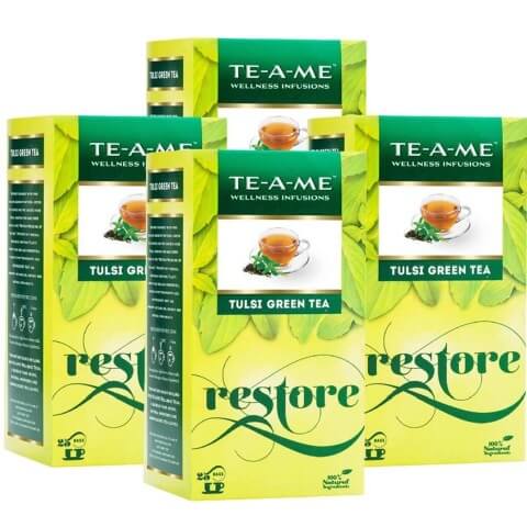 TE-A-ME Tulsi Green Tea (Pack of 4), 25 Piece(s)/Pack Tulsi TE-A-ME Tulsi Green Tea (Pack of 4), 25 Piece(s)/Pack Tulsi