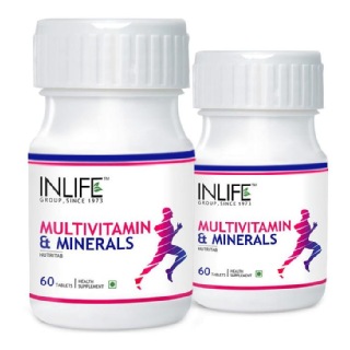 INLIFE Multivitamin & Minerals (Pack of 2), Unflavoured 60 tablet(s)