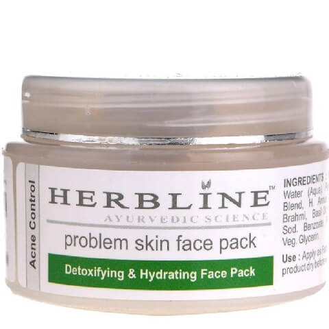 Herbline Problem Skin Face Pack, 500 g Detoxigying & Hydrating Herbline Problem Skin Face Pack, 500 g Detoxigying & Hydrating