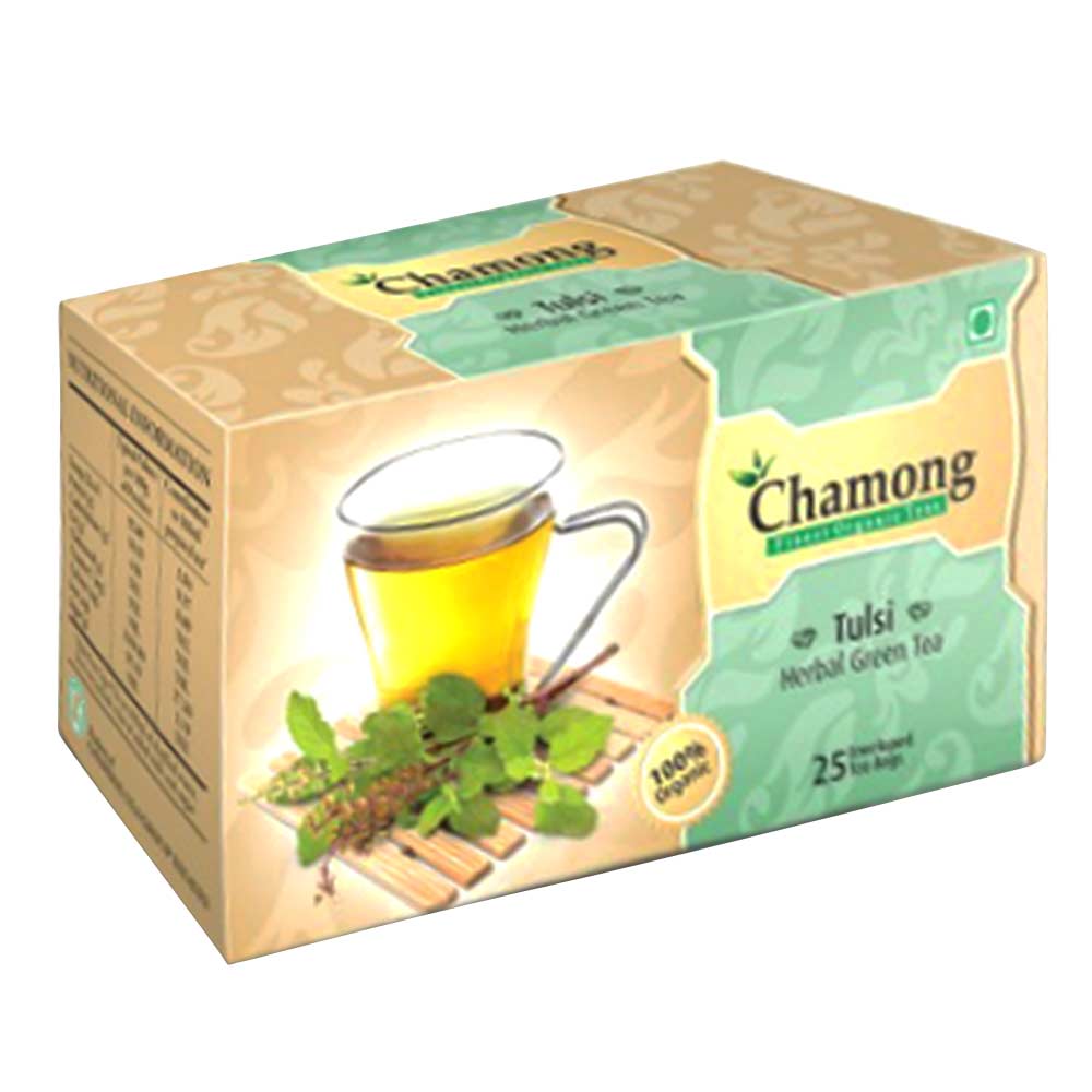 Chamong Herbal Green Tea,  25 Piece(s)/Pack  Tulsi 