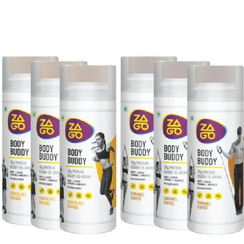 Protein Drink Combo ( 3 Caramel Coffee + 3 Chocolate Orange) - Pack of 6 Protein Drink Combo ( 3 Caramel Coffee + 3 Chocolate Orange) - Pack of 6