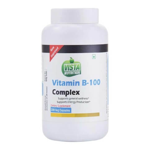 Vista Nutrition Vitamin B-100 Complex, Unflavoured 300 capsules Vista Nutrition Vitamin B-100 Complex, Unflavoured 300 capsules