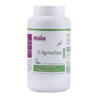 Zenith Nutrition 5-Spirulina (500mg), 200 capsules