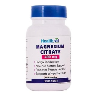 Healthvit Magnesium Citrate (400 mg), Unflavoured 60 capsules