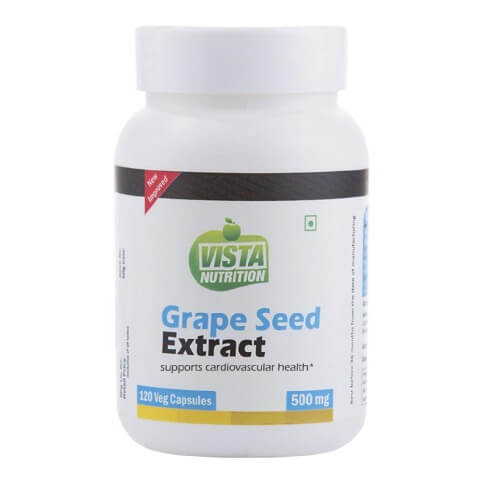 Vista Nutrition Grape Seed Extract (500mg), 120 capsules Vista Nutrition Grape Seed Extract (500mg), 120 capsules