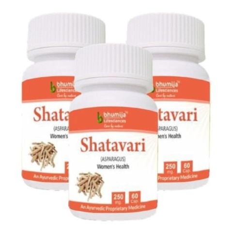 Bhumija Shatavari, 60 capsules - Pack of 3 Bhumija Shatavari, 60 capsules - Pack of 3