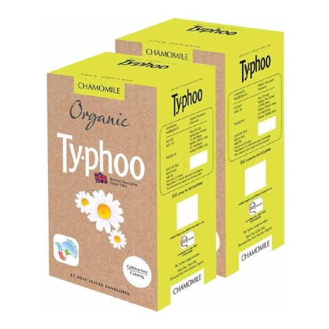 Typhoo Organic Tea, Camomile 25 Piece(s)/Pack - Pack of 2 Typhoo Organic Tea, Camomile 25 Piece(s)/Pack - Pack of 2