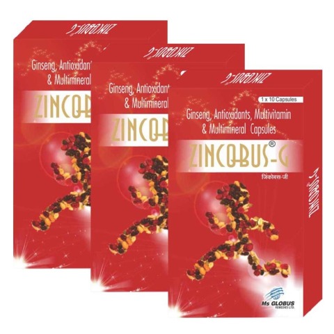 Globus Remedies Zincobus-G, Unflavoured 10 capsules - Pack of 3 Globus Remedies Zincobus-G, Unflavoured 10 capsules - Pack of 3