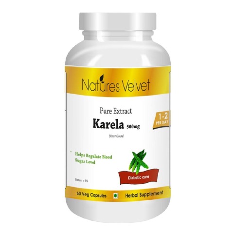 Natures Velvet Karela Pure Extract (500 mg), 60 veggie capsule(s) Natures Velvet Karela Pure Extract (500 mg), 60 veggie capsule(s)