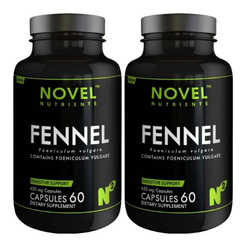 Novel Nutrients Fennel (450mg), 60 capsules - Pack of 2 Novel Nutrients Fennel (450mg), 60 capsules - Pack of 2