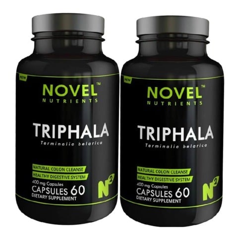 Novel Nutrients Triphala (400 mg) - Pack of 2, 60 capsules Novel Nutrients Triphala (400 mg) - Pack of 2, 60 capsules