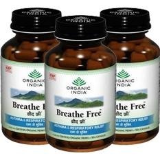 Organic India Breathe Free, 60 capsules - Pack of 3 Organic India Breathe Free, 60 capsules - Pack of 3