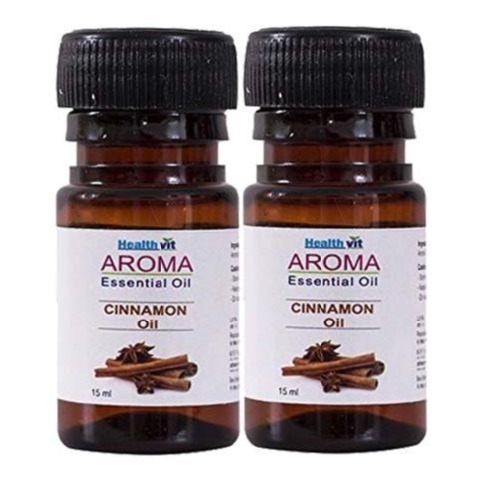 Healthvit Aroma Cinnamon Oil, 15 ml for All Skin Types - Pack of 2 Healthvit Aroma Cinnamon Oil, 15 ml for All Skin Types - Pack of 2