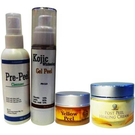 Cosderma Yellow Peel Kit with Kojic Acid Peel,  4 Piece(s)/Pack  for All Skin Type 