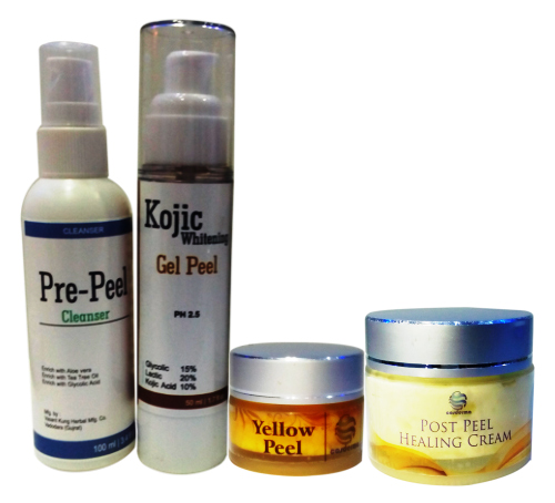 Cosderma Yellow Peel Kit with Kojic Acid Peel,  4 Piece(s)/Pack  for All Skin Type 