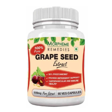 Morpheme Remedies Grape Seed Extract (500 mg), 60 veggie capsule(s) Morpheme Remedies Grape Seed Extract (500 mg), 60 veggie capsule(s)