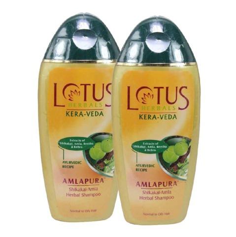 Lotus Herbals Shampoo, 200 ml Kera Veda Amlapura Shikakai Amla - Pack of 2 Lotus Herbals Shampoo, 200 ml Kera Veda Amlapura Shikakai Amla - Pack of 2