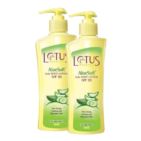 Lotus Herbals Daily Body Lotion, 250 ml Aloesoft - Pack of 2 Lotus Herbals Daily Body Lotion, 250 ml Aloesoft - Pack of 2