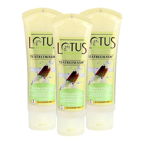 Lotus Herbals Anti-Acne Oil Control Face Wash, 80 g for Oily Skin - Pack of 3 Lotus Herbals Anti-Acne Oil Control Face Wash, 80 g for Oily Skin - Pack of 3