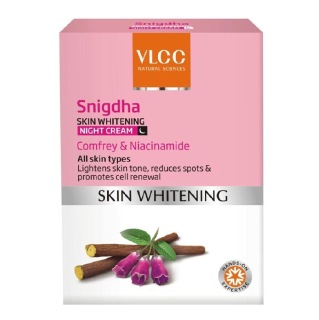 VLCC Snigdha Skin Whitening Night Cream, 50 g for All Skin Types