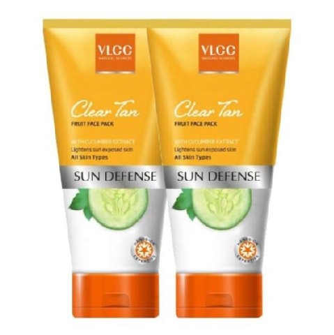 VLCC Clear Tan Fruit Face Pack - Pack of 2, 100 g Sun Defense VLCC Clear Tan Fruit Face Pack - Pack of 2, 100 g Sun Defense