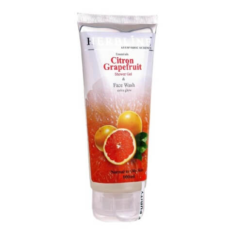 Herbline Citron Grapefruit Shower Gel & Face Wash,  100 ml  Normal to Oily Skin 