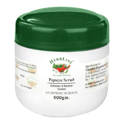 Herbline Papaya Face Scrub, 500 g for All Skin Type Herbline Papaya Face Scrub, 500 g for All Skin Type