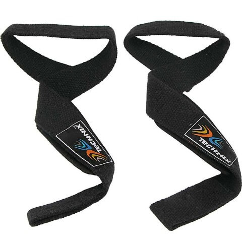 Technix Weight Lifting Straps, Black Free Size Technix Weight Lifting Straps, Black Free Size
