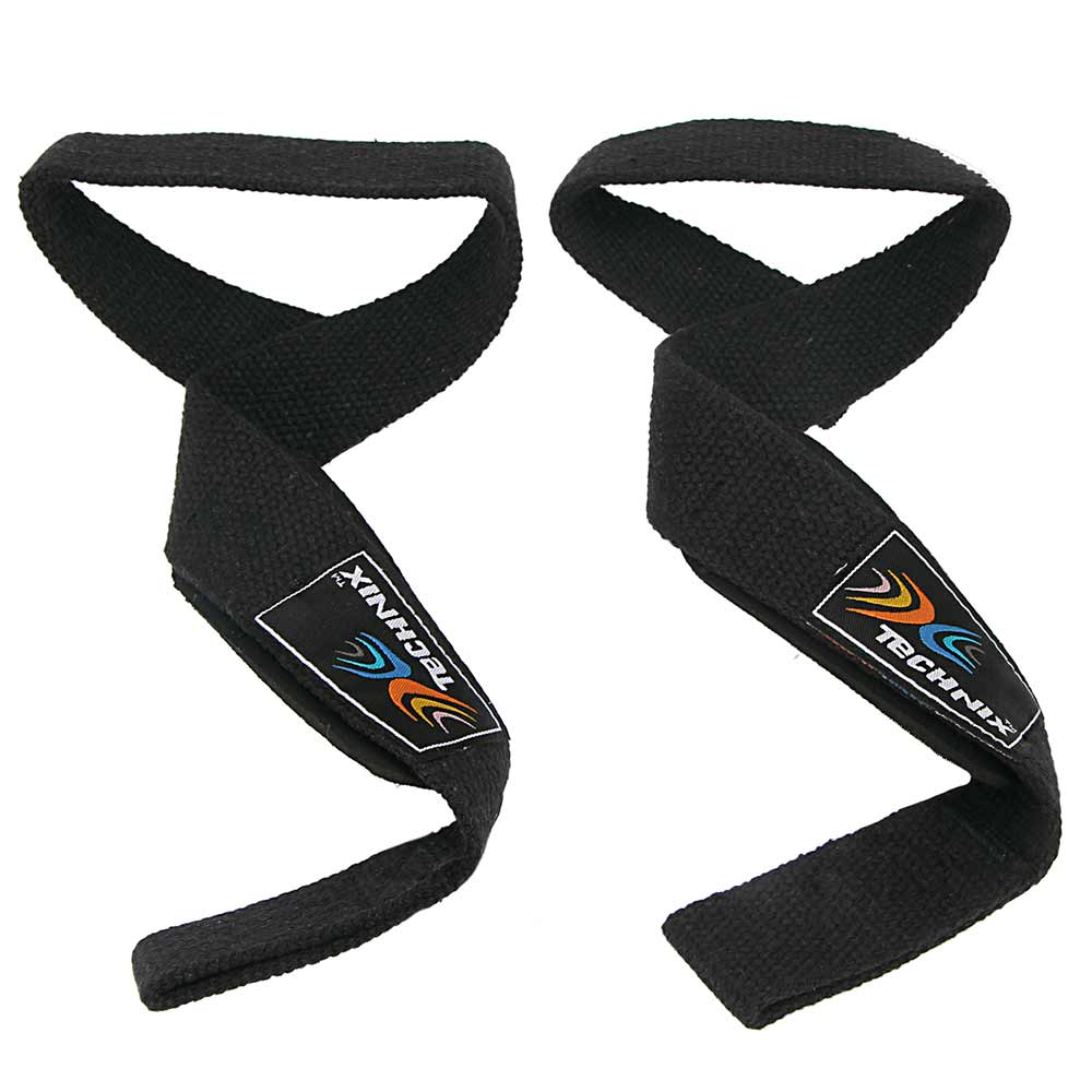 Technix Weight Lifting Straps,  Black  Free Size 