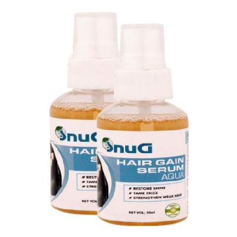 SnuG Hair Gain Serum Aqua - Pack of 2, 50 ml All Hair Type SnuG Hair Gain Serum Aqua - Pack of 2, 50 ml All Hair Type
