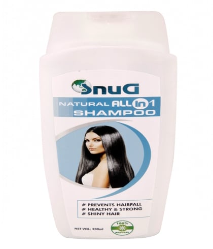 SnuG Natural All In 1 Shampoo,  200 ml  All Hair Type 