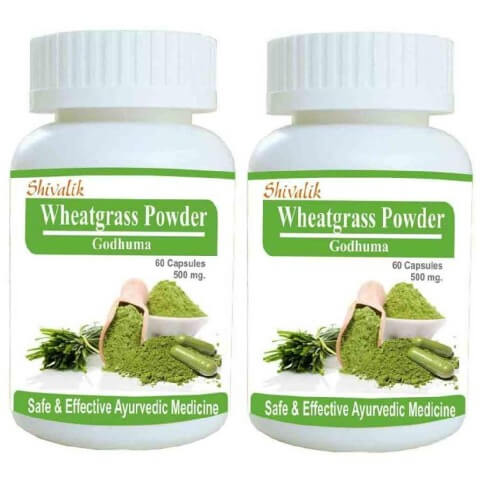 Shivalik Herbals Wheatgrass Powder- Triticum Sativum, 120 capsules Shivalik Herbals Wheatgrass Powder- Triticum Sativum, 120 capsules