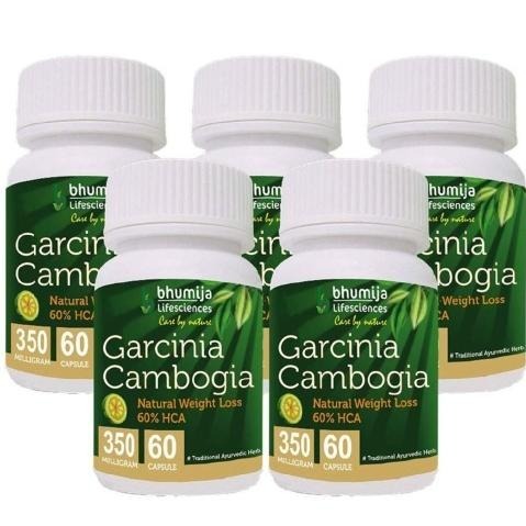 Bhumija Garcinia Cambogia (350 mg) - Pack of 5, 60 capsules Bhumija Garcinia Cambogia (350 mg) - Pack of 5, 60 capsules