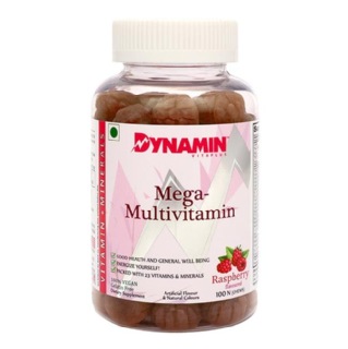 Dynamin Mega Multivitamin, Rasberry 100 gummies