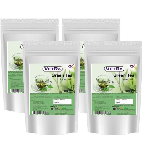 Vetra Green Tea Loose Leaf - Pack of 4 0.1 kg Unflavoured Vetra Green Tea Loose Leaf - Pack of 4 0.1 kg Unflavoured